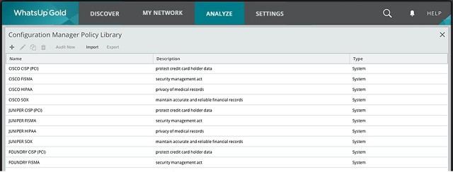 WhatsUp Gold Network Configuration Manager