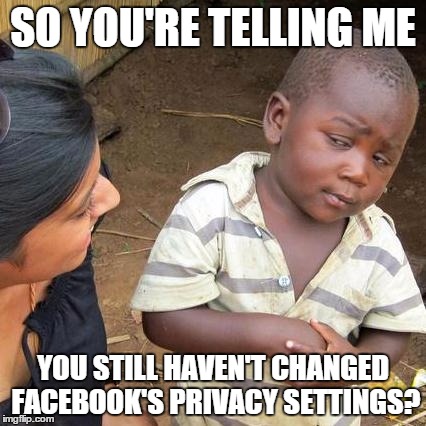 Maximizar as configurações de privacidade de FB