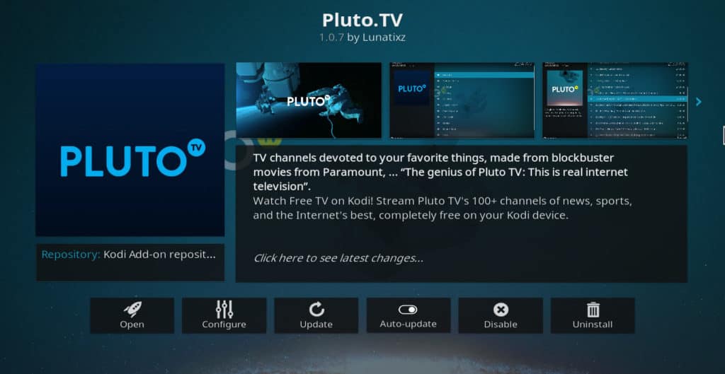 Addon Pluto.TV Kodi