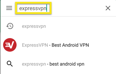 play store search expressvpn