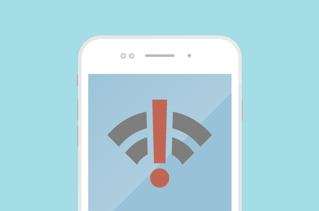 O ilustrare a unui smartphone cu o pictogramă Wi-Fi pe ecran.