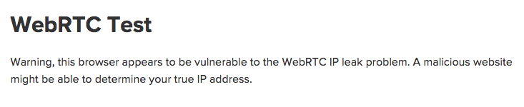 Teste do RTC da Web - Vulnerável