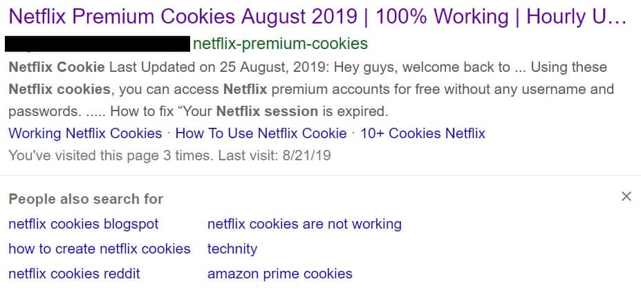 netflix cookie sites