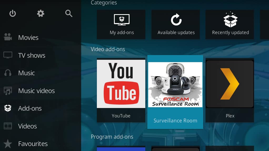 Kodi Security Cameras - Surveillance Room