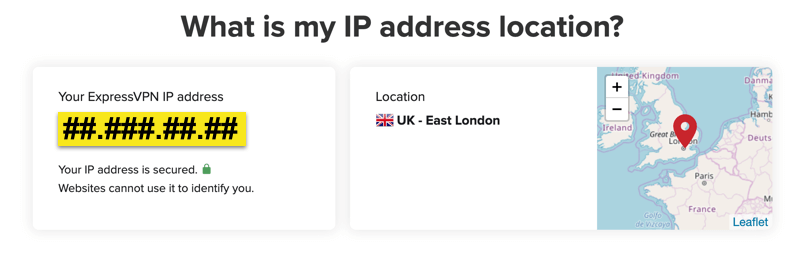 Utilizați pagina IP checker pentru a verifica adresa dvs. IP.