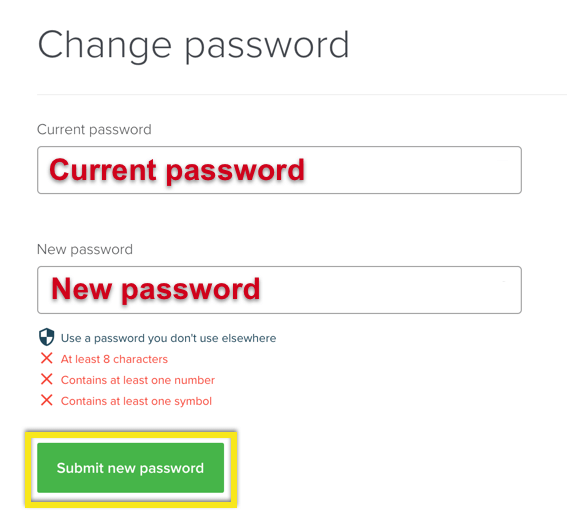 Voer uw nieuwe ExpressVPN-wachtwoord in en sla dit op.