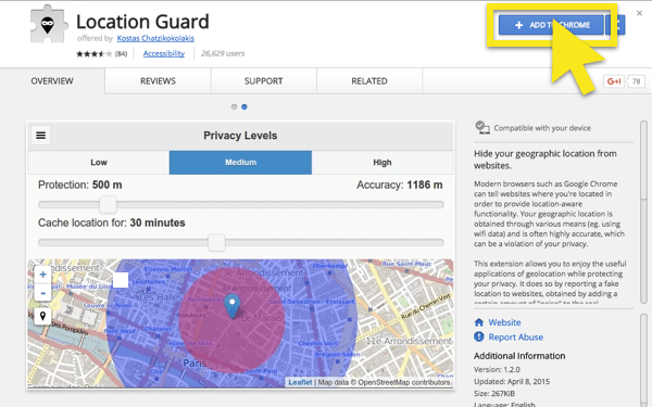 Local Guard na Chrome Web Store, com