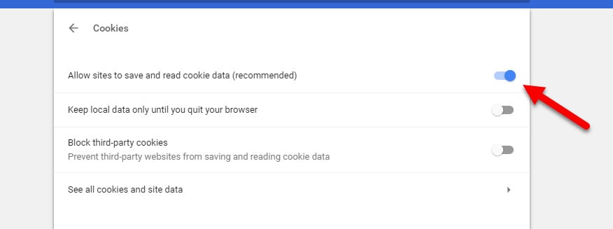 i-save ang data ng chrome cookie