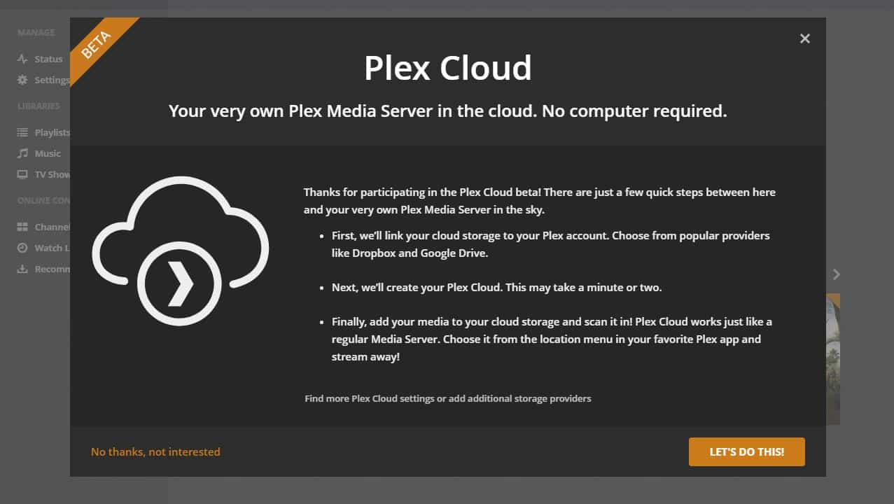 Máy chủ Plex - Plex Cloud 7