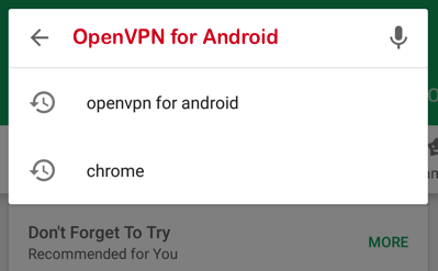 поиск OpenVPN для Android