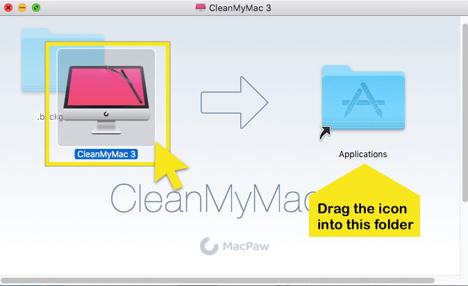 przeciągnij-cleanmymacdrag ikonę cleanmymac3
