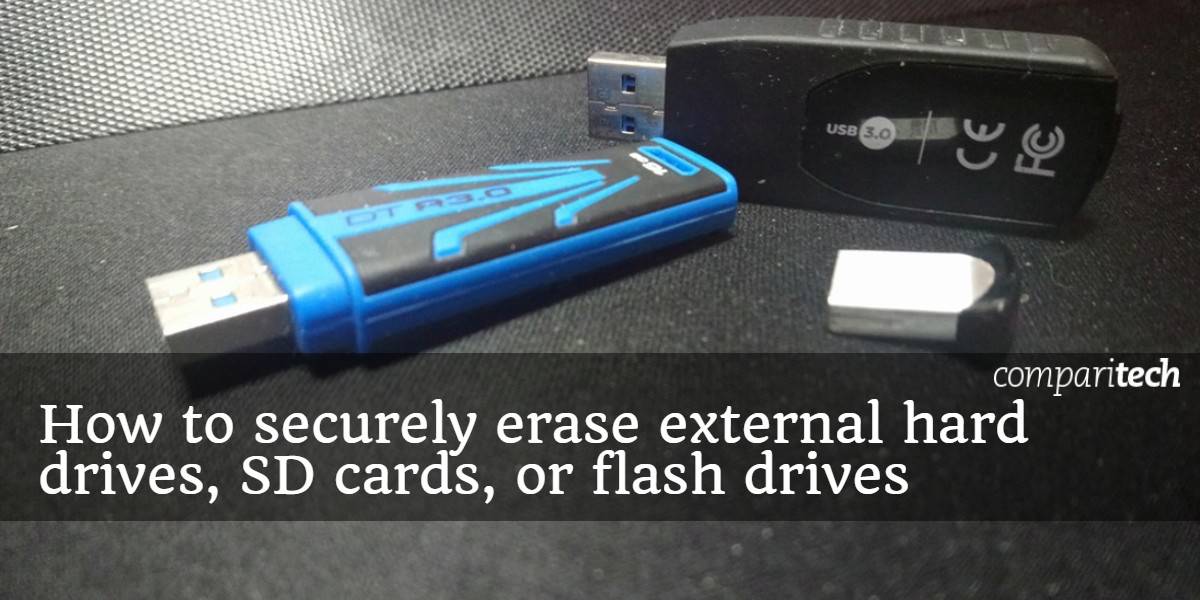 Paano ligtas na burahin ang mga panlabas na hard drive, SD card, o flash drive