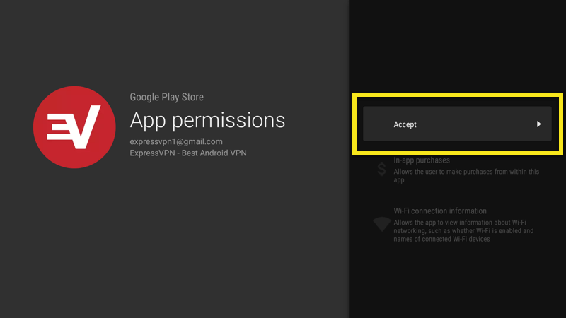 aceitar permissões de aplicativos android expressvpn