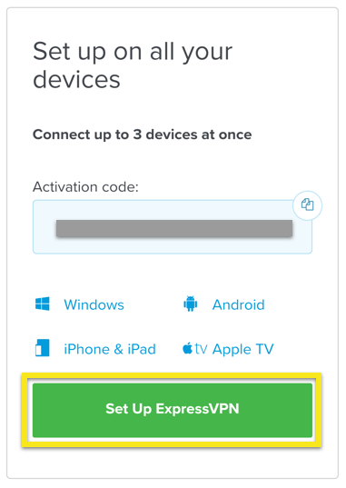 configuração do android expressvpn