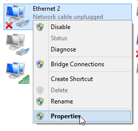 Adaptador Tap-Windows v9 com Propriedades selecionadas.