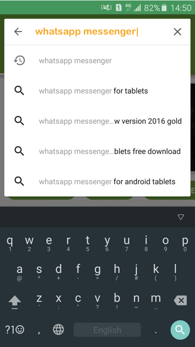 mencari WhatsApp android