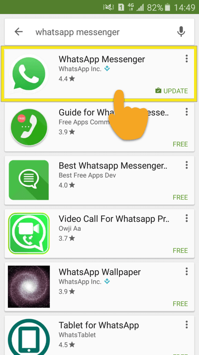 pilih whatsapp android