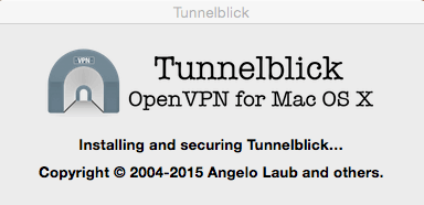 tunnelblick está instalando