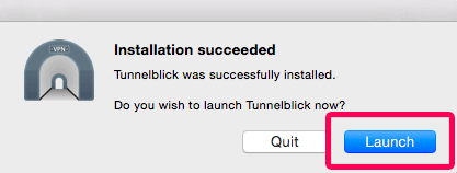 launch tunnelblick