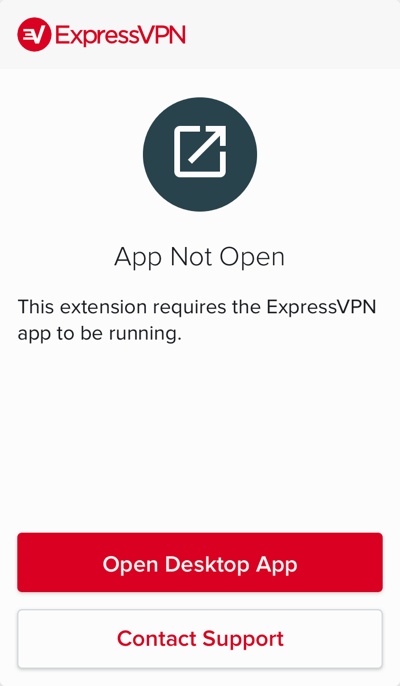 Najpierw należy otworzyć aplikację ExpressVPN.