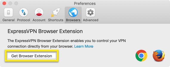Pobierz rozszerzenia przeglądarki ExpressVPN na Maca.