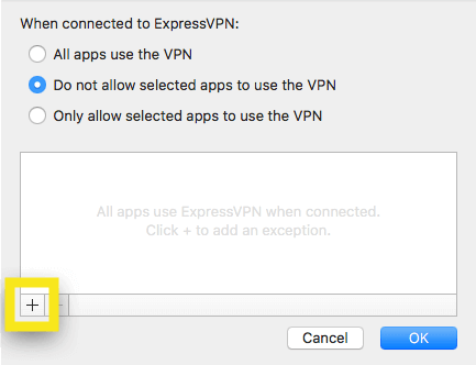 Apps toevoegen om uit te sluiten van VPN