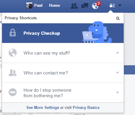 Mga shortcut sa privacy ng facebook