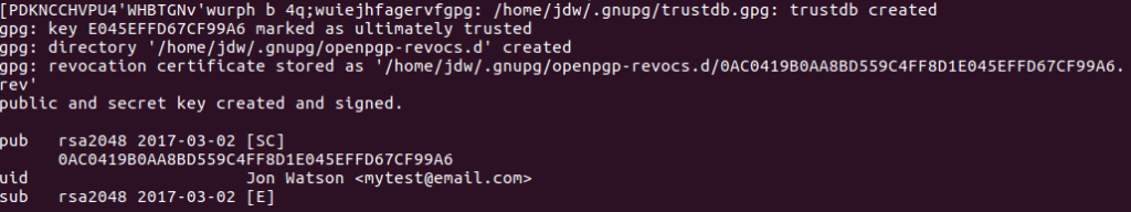 Створений ключ GPU Ubuntu