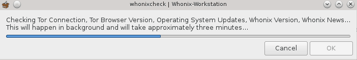 whonix máy trạm cập nhật đầu tiên