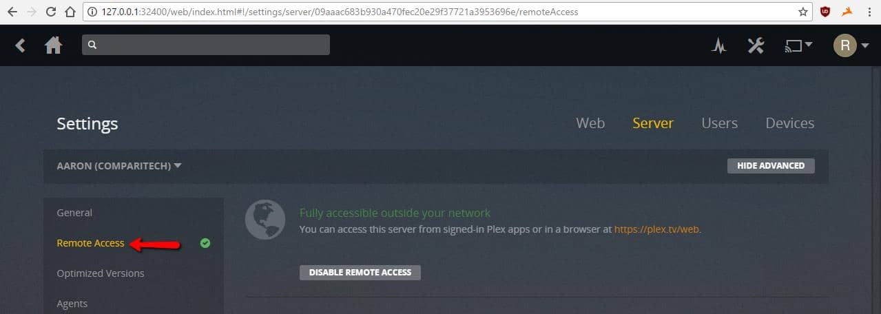 Plex VPN - Mga Setting ng Plex 2