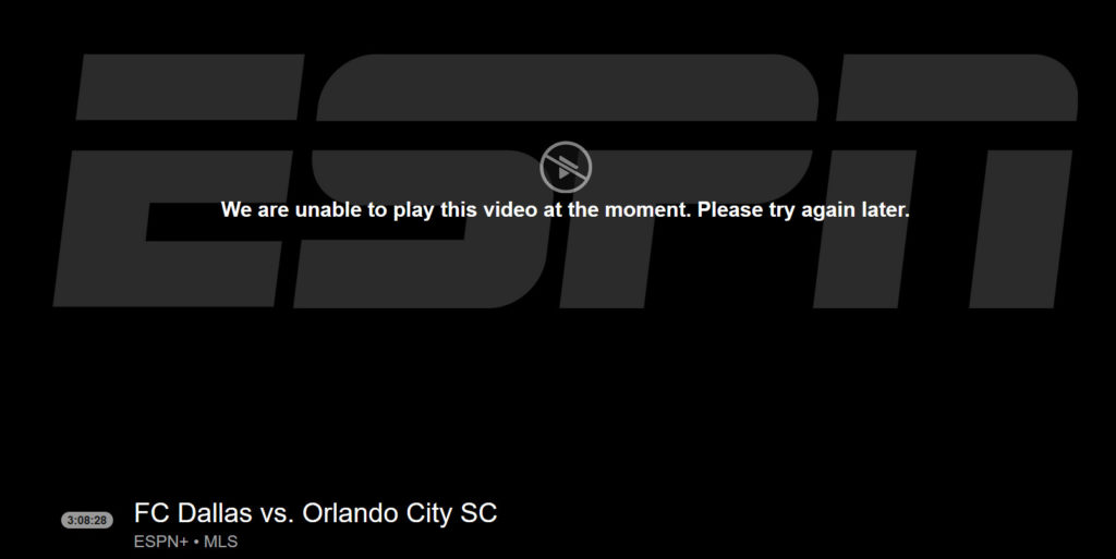 ESPN live blackout
