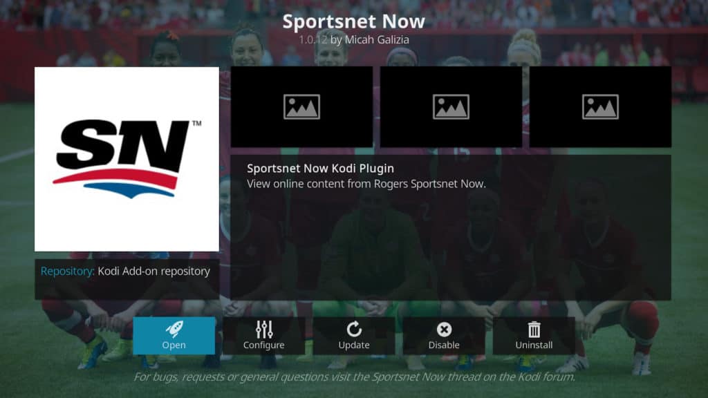 Sportsnet Bây giờ trên Kodi
