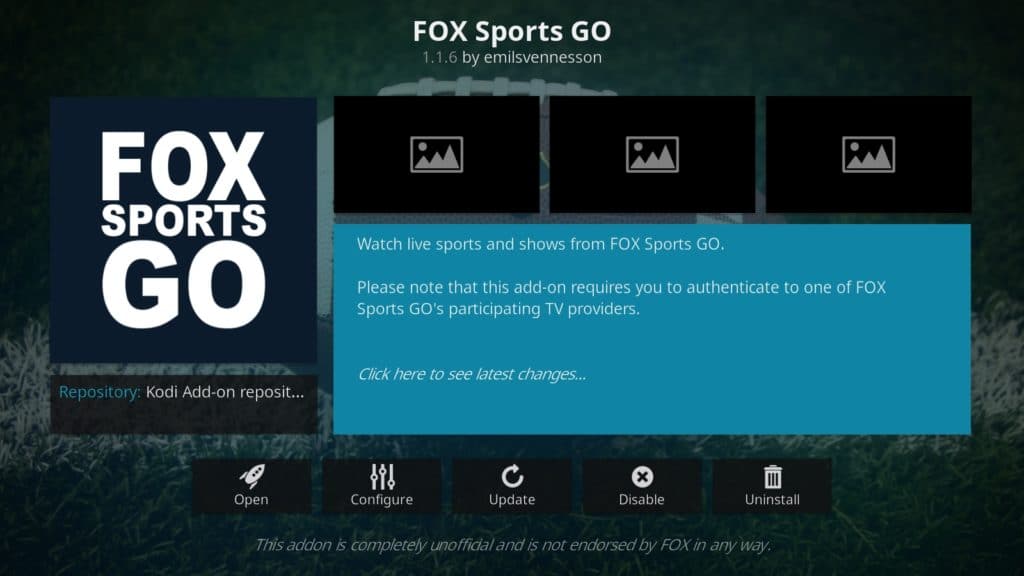 Fox Sports Go addon