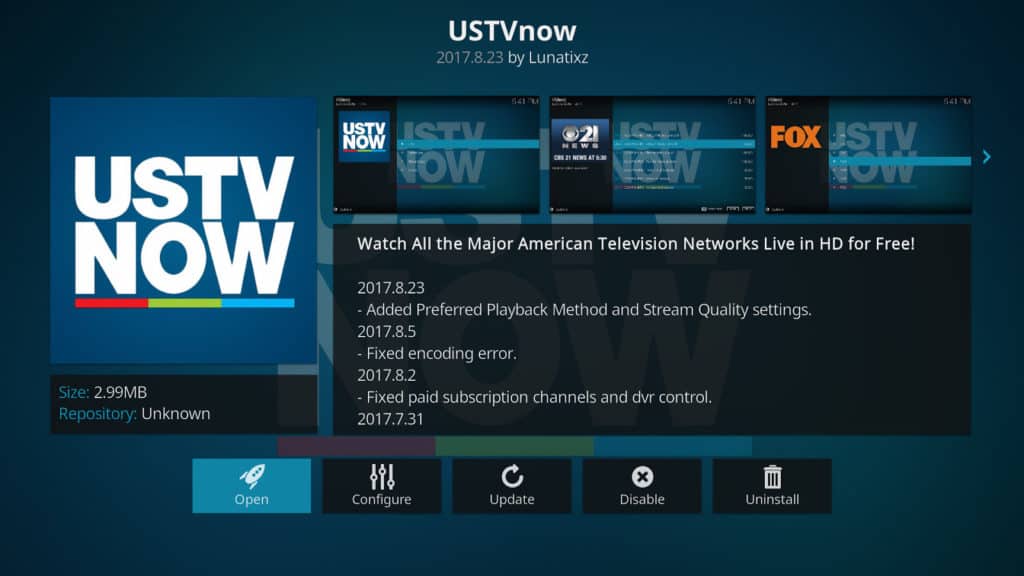 USTV Тепер Коді аддон