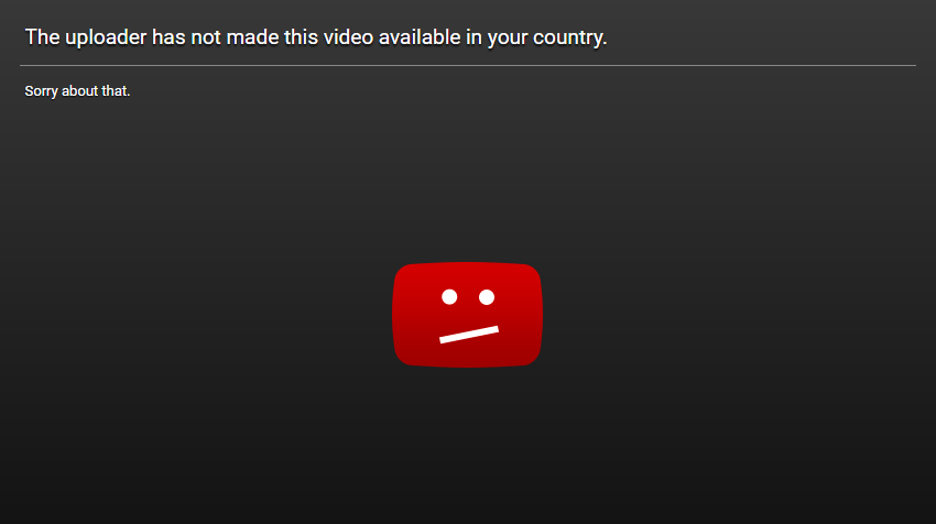 країна youtube заблокована