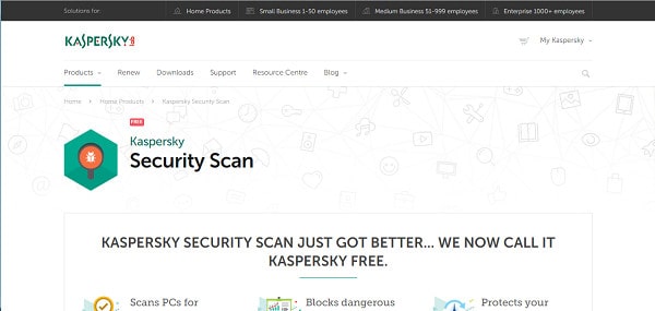 Скріншот Kaspersky Security Scan