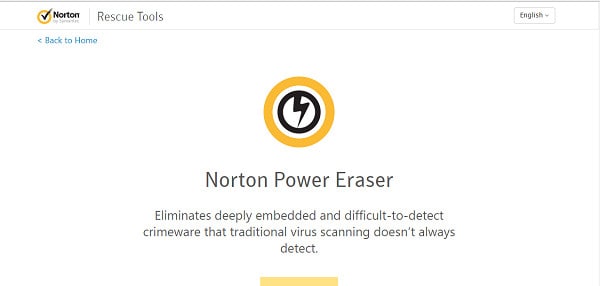 Скріншот Norton Power Eraser