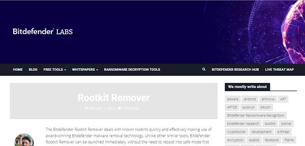 Видалення Bitotfender Rootkit