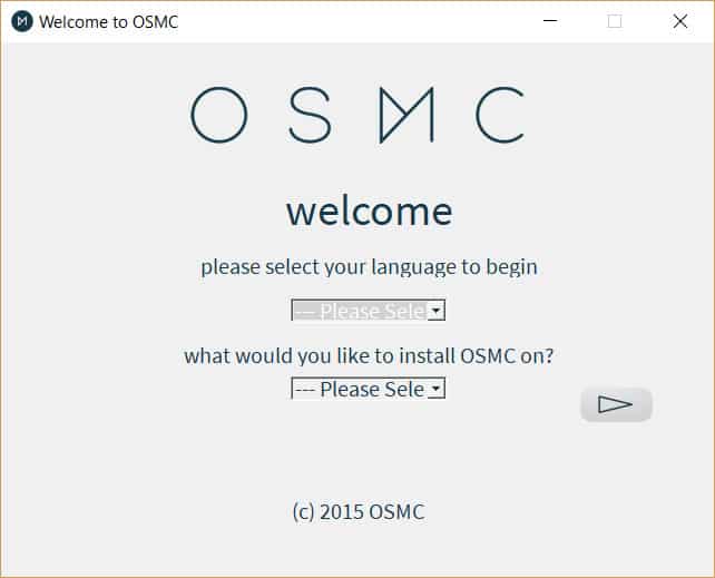 Основний інсталятор OSMC