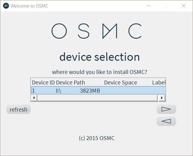 Місце розташування пристрою OSMC