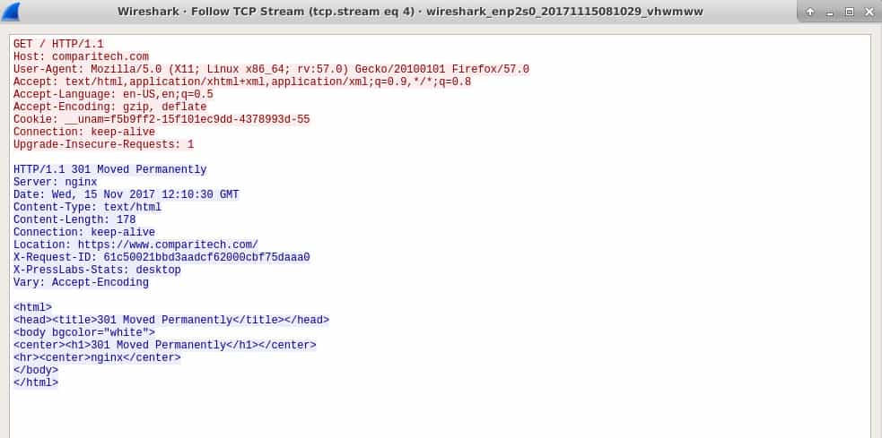Перенаправлення Wireshark-HTTP-301