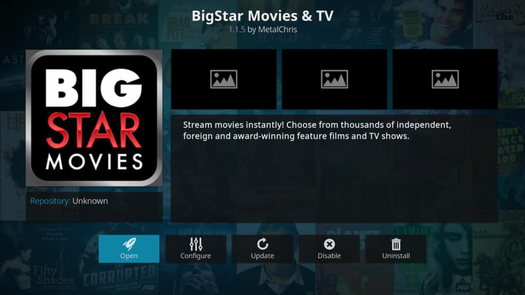 Phần mềm bổ sung phim và phim truyền hình Bigstar