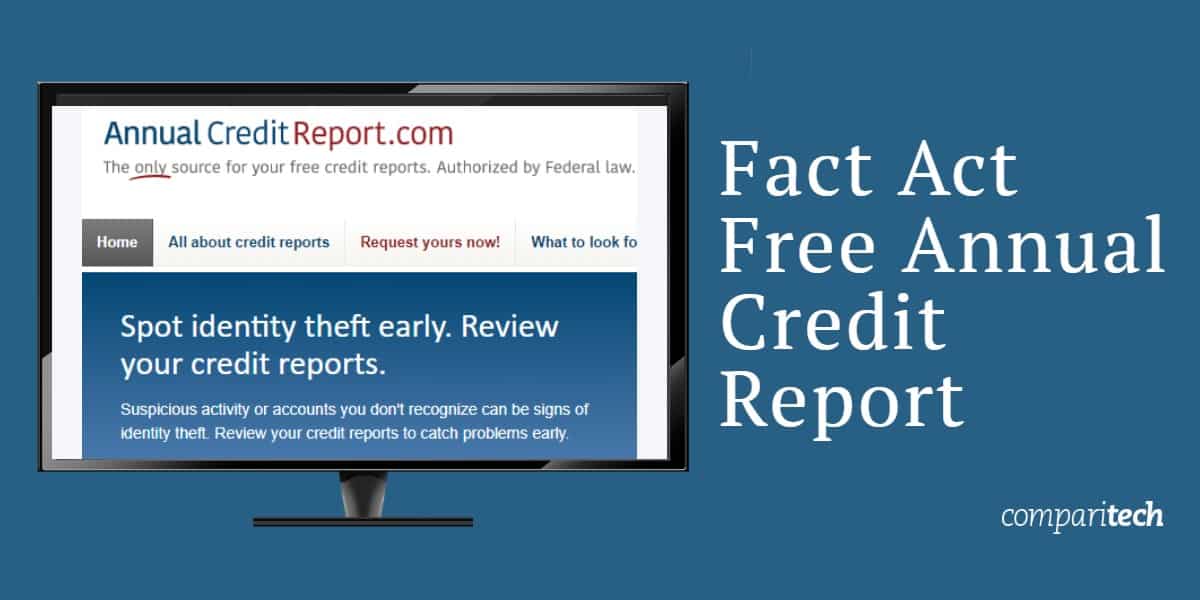 Факт Закону Безкоштовний річний кредитний звіт